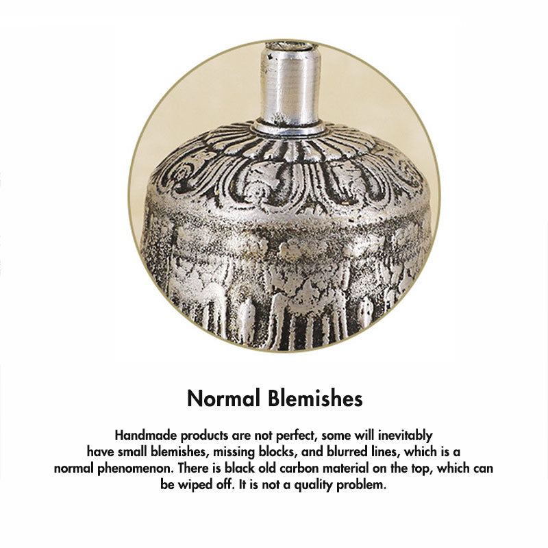 Nimara Ritual Tibetan Meditation Bell and Vajra Dorje Copper Decoration Set