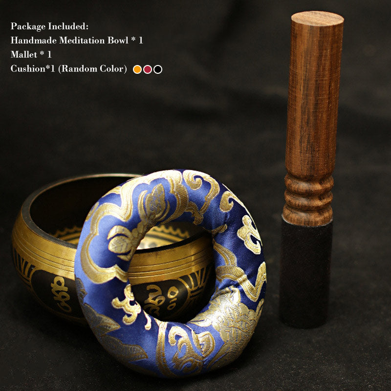 Nimara Ritual Tibetan Meditation Sound Bowl Handcrafted for Healing and Mindfulness Support Protection Singing Bowl Set
