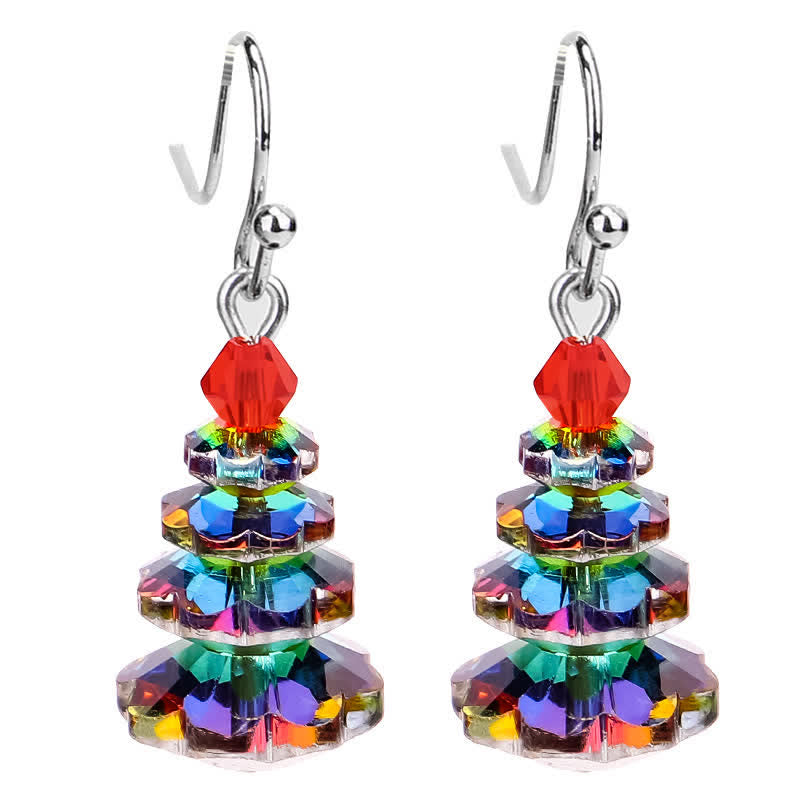 Nimara Ritual Various Crystals Christmas Tree Amethyst Peace Healing Drop Earrings