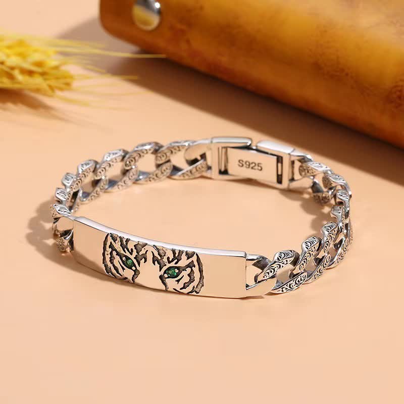 Nimara Ritual Tiger Copper Luck Cuff Chain Bracelet