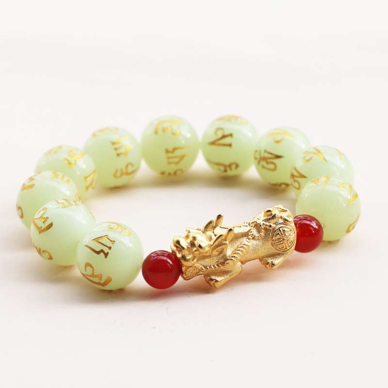 Nimara Ritual FengShui Lucky Pixiu Glowstone Wealth Bracelet
