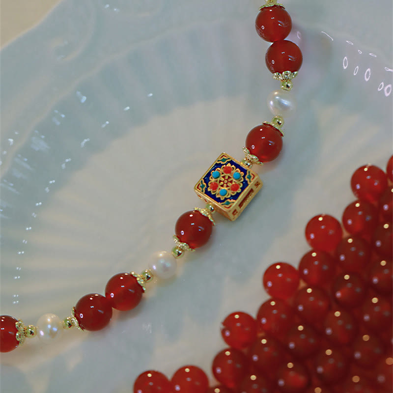 Nimara Ritual Red Agate Pearl Confidence Self-acceptance Bracelet