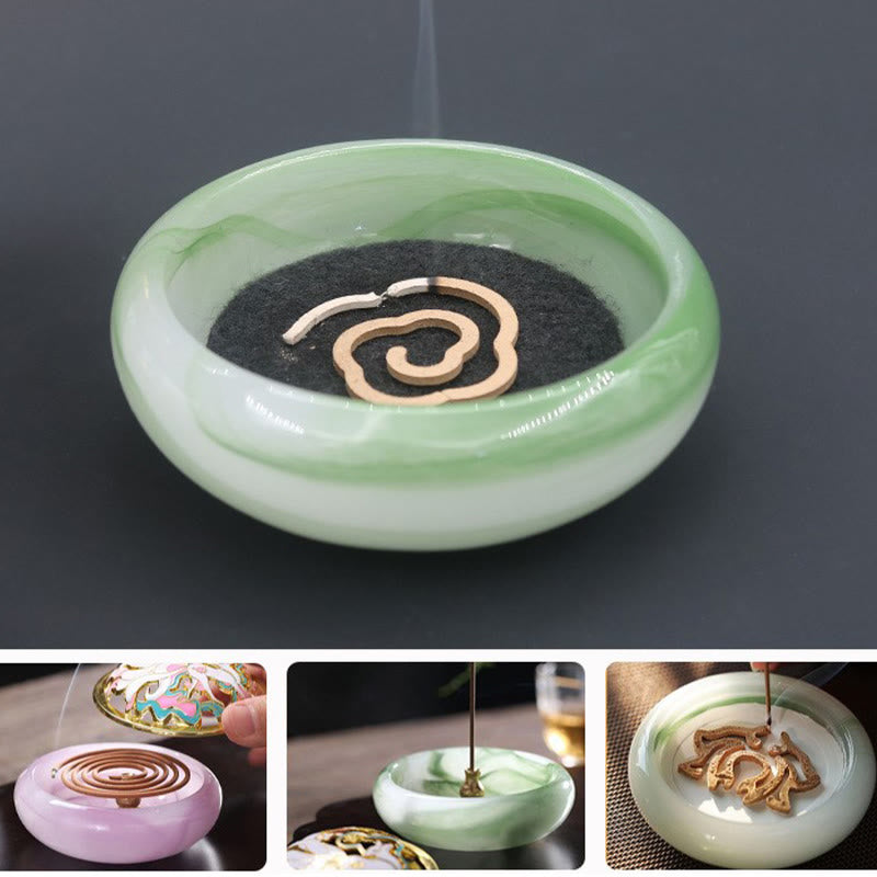 Nimara Ritual Nine Tailed Fox Liuli Crystal Healing Meditation Incense Burner