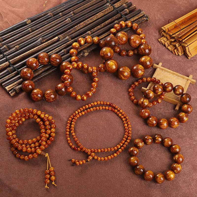 Nimara Ritual Golden Sea Willow Success Positive Bracelet Mala