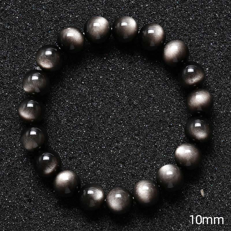 Nimara Ritual Natural Silver Sheen Obsidian Soothing Protection Bracelet