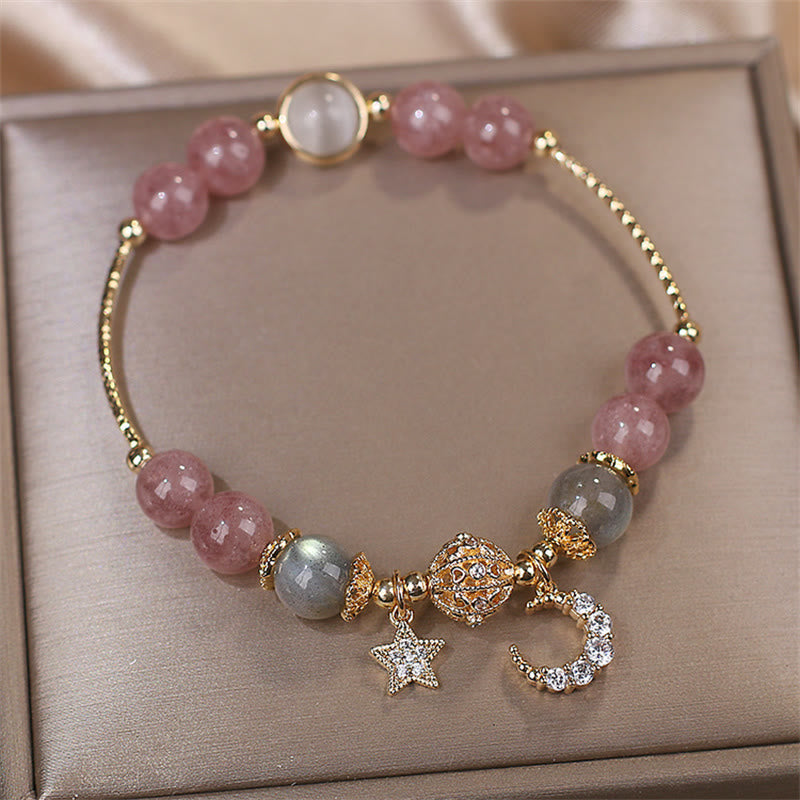 The Healing Positive Strawberry Quartz Bracelet