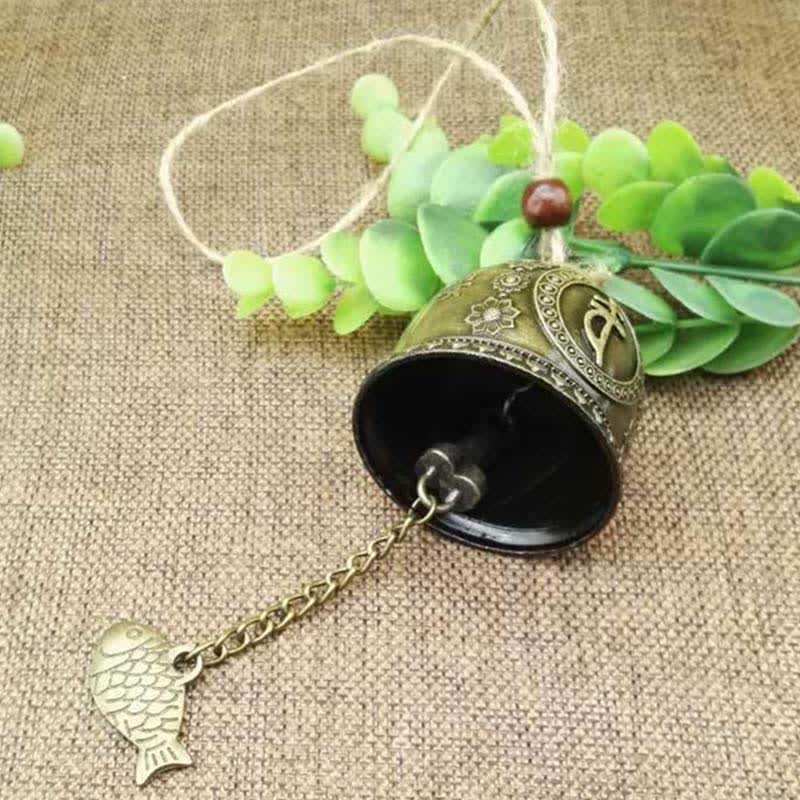 Nimara Ritual Feng Shui Buddha Koi Fish Dragon Elephant Wind Chime Bell Luck Wall Hanging Decoration