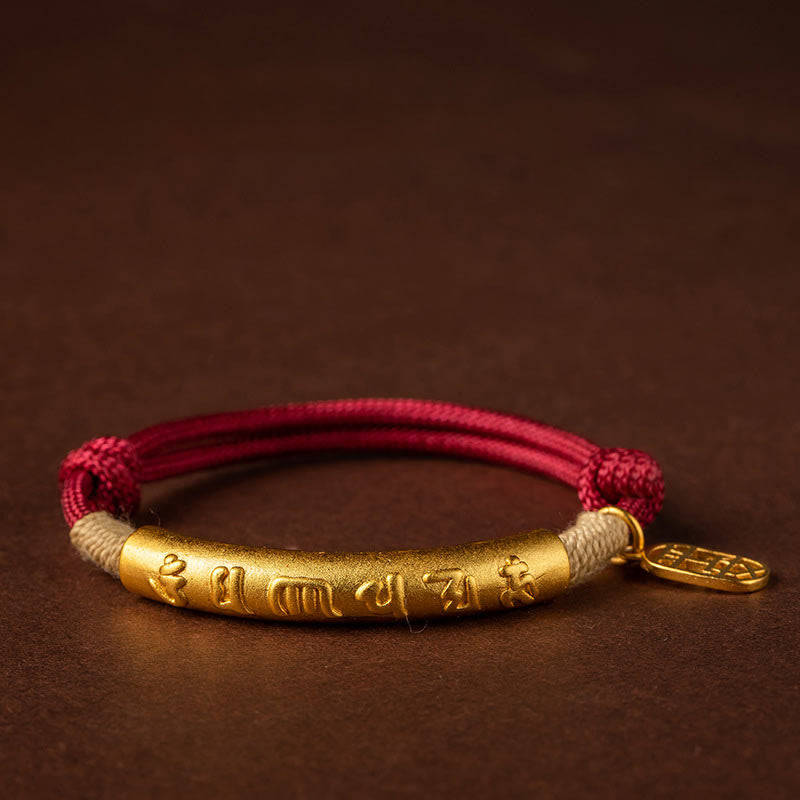 Nimara Ritual 999 Sterling Silver Tibet Handmade Om Mani Padme Hum Fu Character TopRank Character Luck Braided Bracelet
