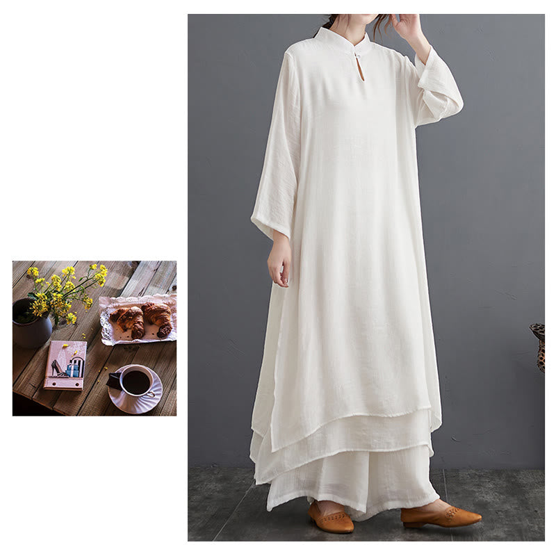 Nimara Ritual Simple Pattern Meditation Prayer Spiritual Zen Practice Yoga Clothing Women's Set