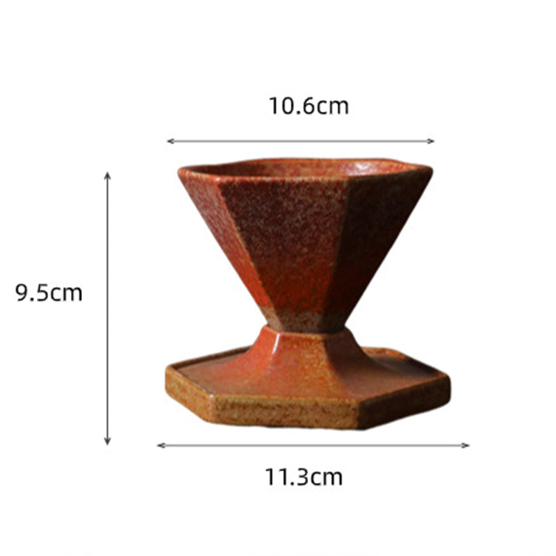 Nimara Ritual Hexagon Design Ceramic Tea Coffee Mug Coffee Cup With Base 170ml