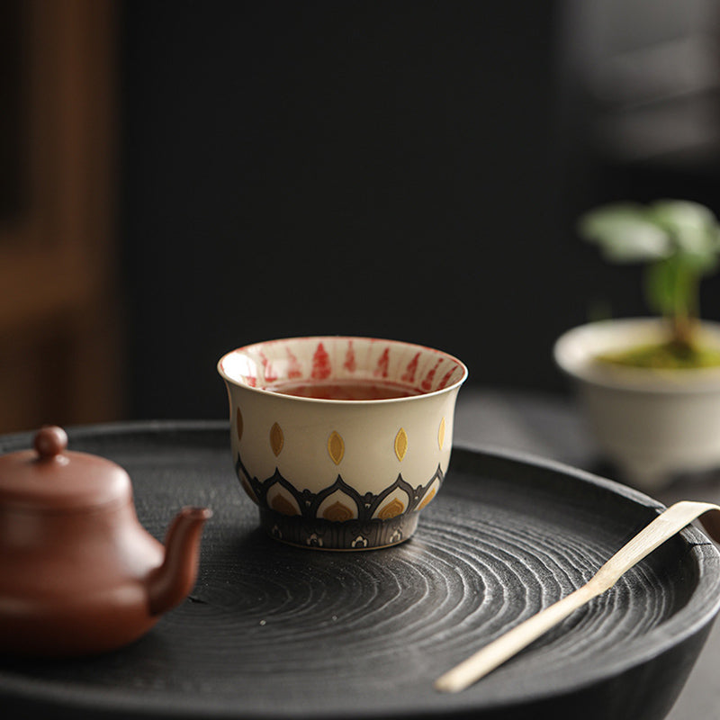 Nimara Ritual Dunhuang Color Thousand Buddhas Teacup Kung Fu Tea Cup 100ml