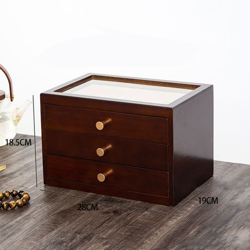 Nimara Ritual Retro Solid Wood Jewelry Box Jewelry Storage Box With Drawer
