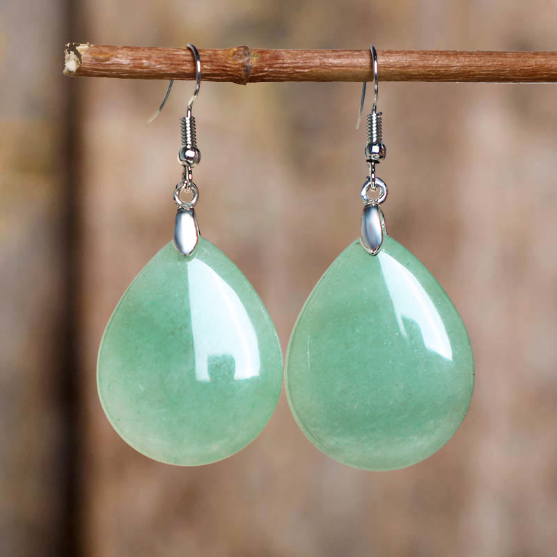 Nimara Ritual Natural Aventurine Dangle Healing Drop Earrings