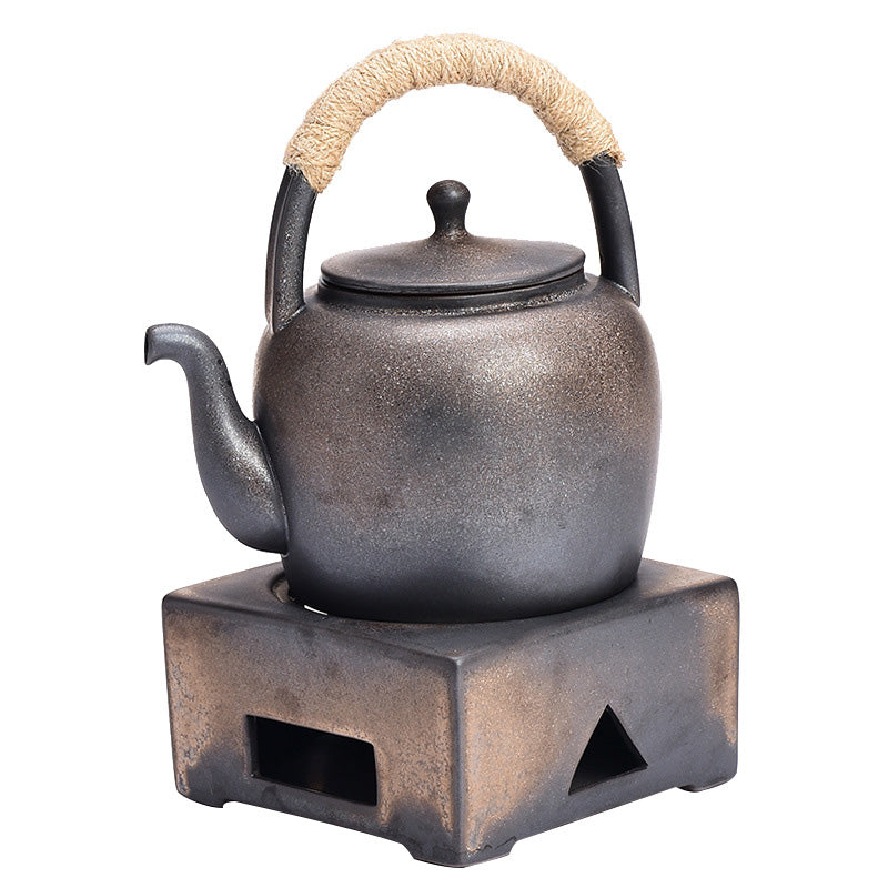 Nimara Ritual Retro Brown Chinese Gongfu Tea Ceramic Kung Fu Teapot 700ml With Base