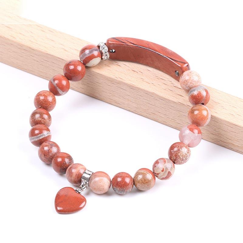 Nimara Ritual Natural Quartz Love Heart Healing Beads Bracelet