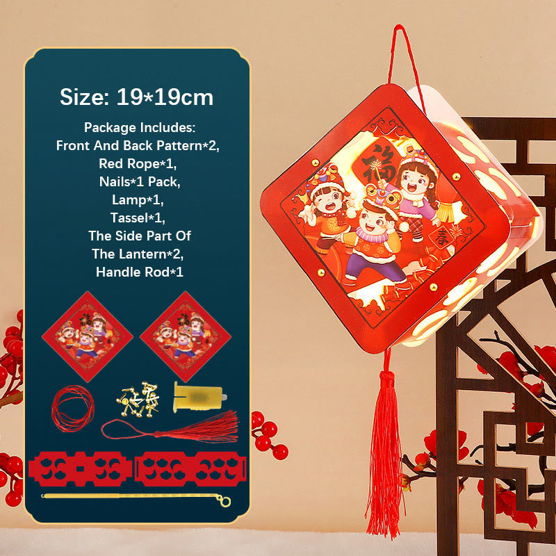 Nimara Ritual DIY Good Luck Cute Rabbit Paper Lantern Lamp Mid-Autumn Festival Lantern Decoration