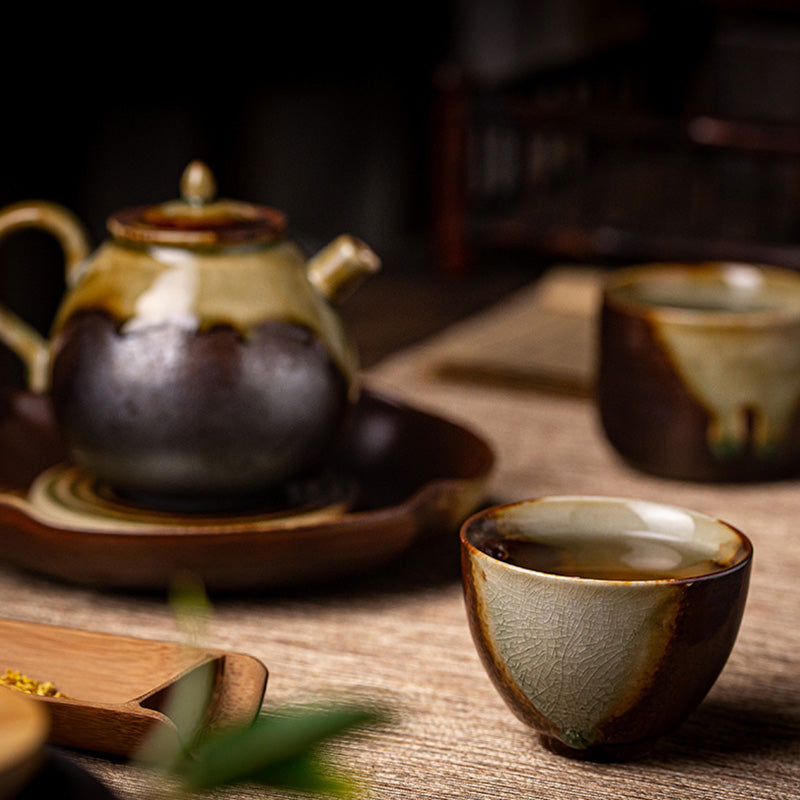 Nimara Ritual Retro Brown Kiln Change Ceramic Teacup Kung Fu Tea Cup