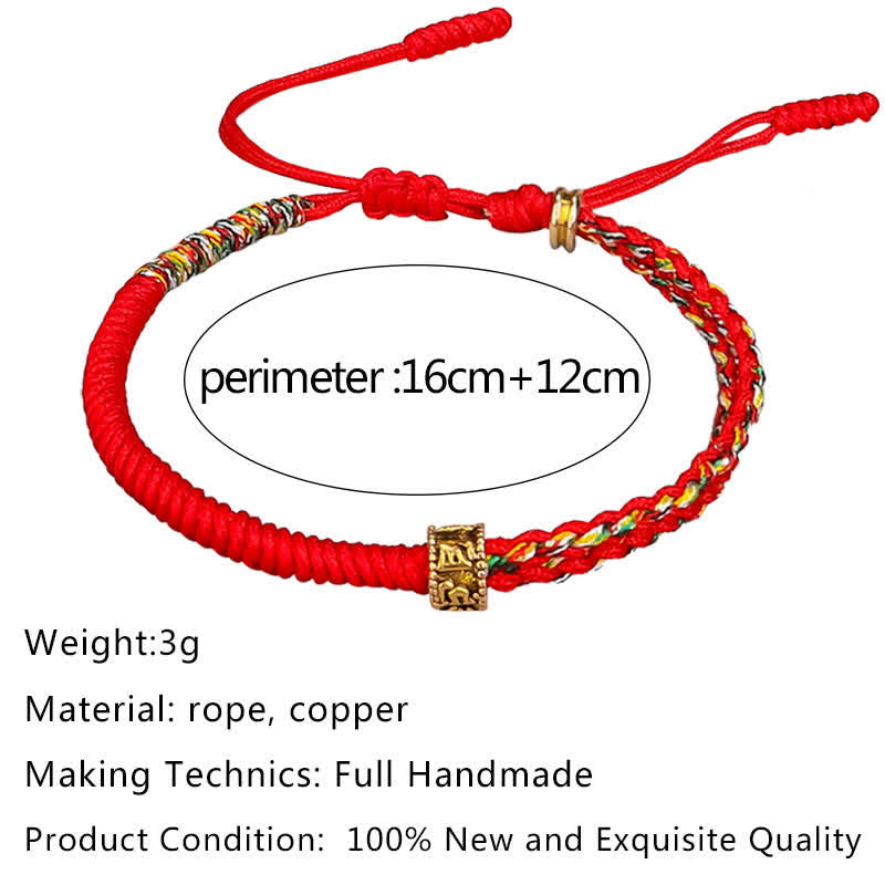 Nimara Ritual Om Mani Padme Hum Protection Luck String Bracelet