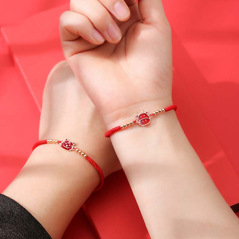 Nimara Ritual 12 Chinese Zodiac Lucky Red String Bracelet