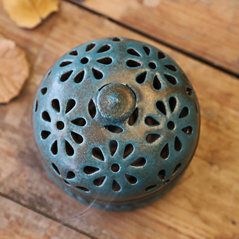 Nimara Ritual Mini Hollow Spiritual Meditation Ceramic Small Incense Burner Decoration