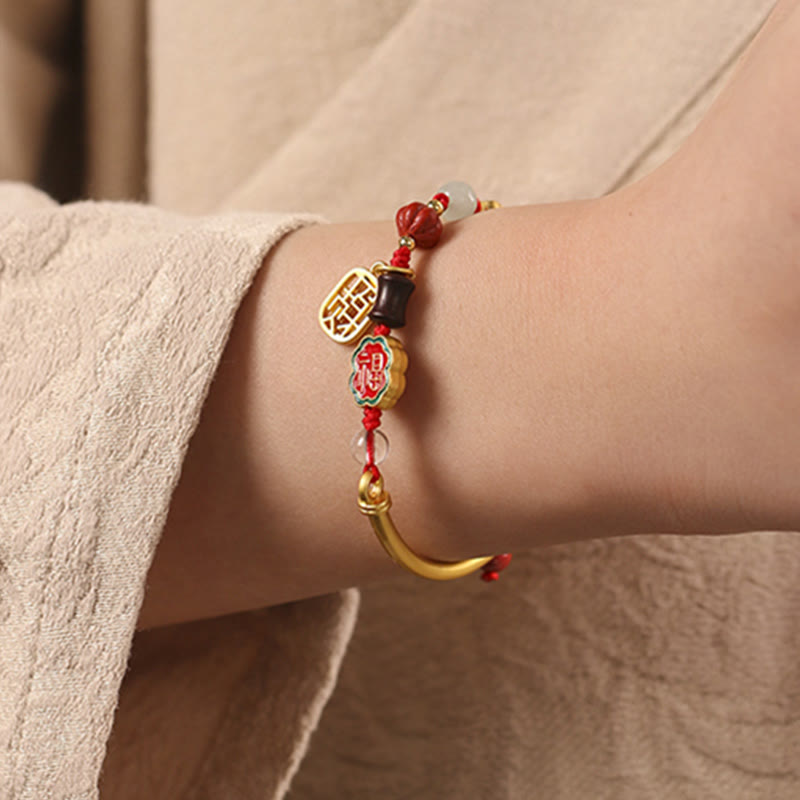 Nimara Ritual Tibetan Auspicious Clouds Fortune Happiness Wealth Luck Bracelet