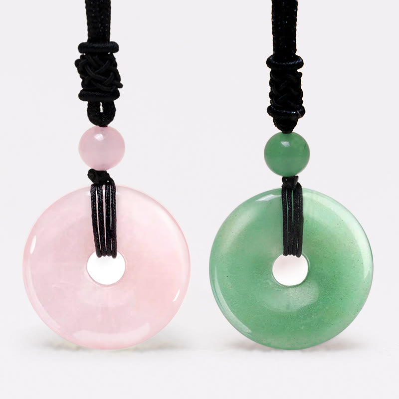 Nimara Ritual Lucky Coin Pendant Healing Crystal Gemstone Necklace