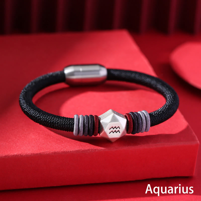 Nimara Ritual 999 Sterling Silver 12 Constellations of the Zodiac Blessing Handmade String Bracelet