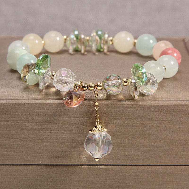 Nimara Ritual Cat's Eye Pink Crystal Peace Charm Bracelet