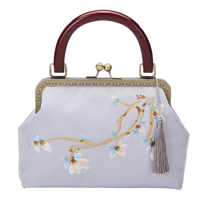 Nimara Ritual Flower Embroidery Handbag Crossbody Bag