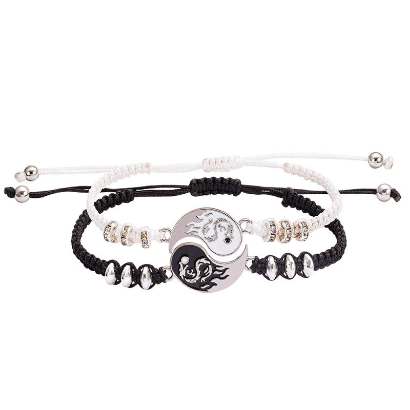Nimara Ritual 2pcs Yin Yang Dragon Couple Bracelet
