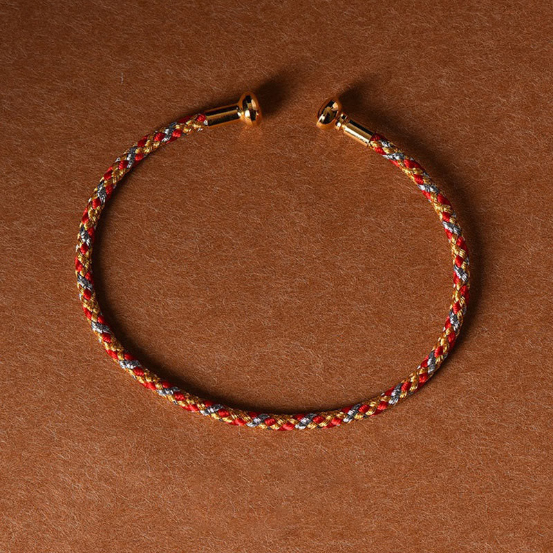 Nimara Ritual Simple Design Handmade Luck Braid String Cuff Bracelet