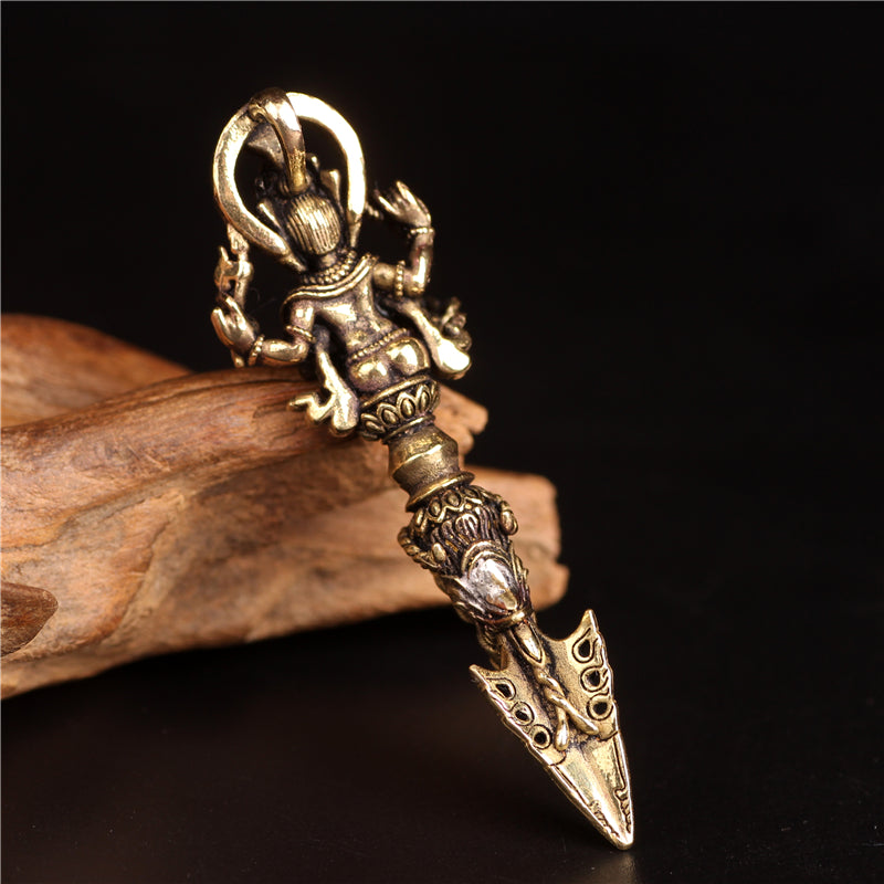 Nimara Ritual Tibetan Ganesh Ganpati Elephant God of Wealth Dorje Vajra Spiritual Power Necklace Pendant
