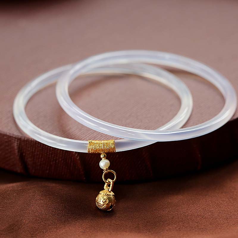 Nimara Ritual Natural Cyan White Jade Success Bracelet