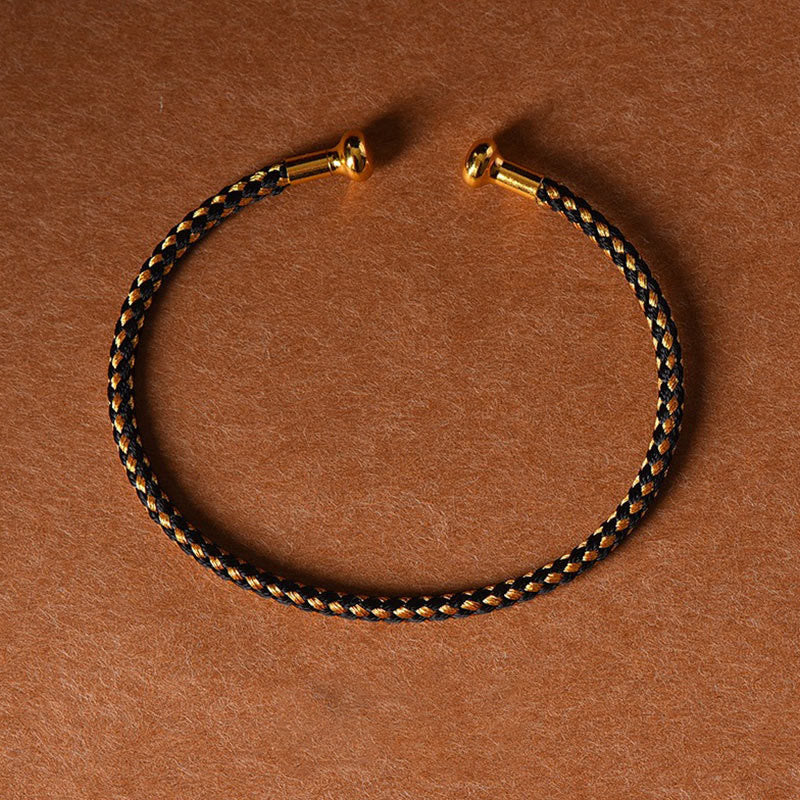 Nimara Ritual Simple Design Handmade Luck Braid String Cuff Bracelet