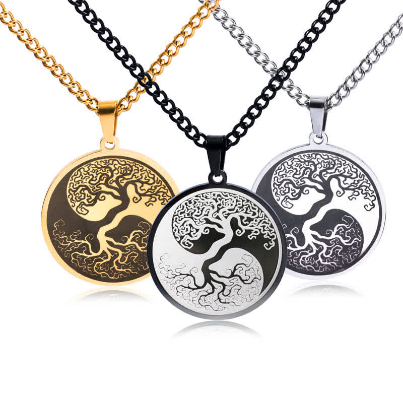 Nimara Ritual The Tree of Life Titanium Steel Connection Necklace Pendant