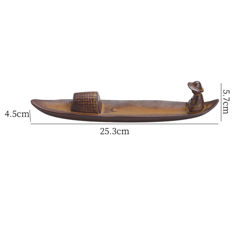 Nimara Ritual A Lonely Fisherman Afloat Ceramic Healing Incense Burner