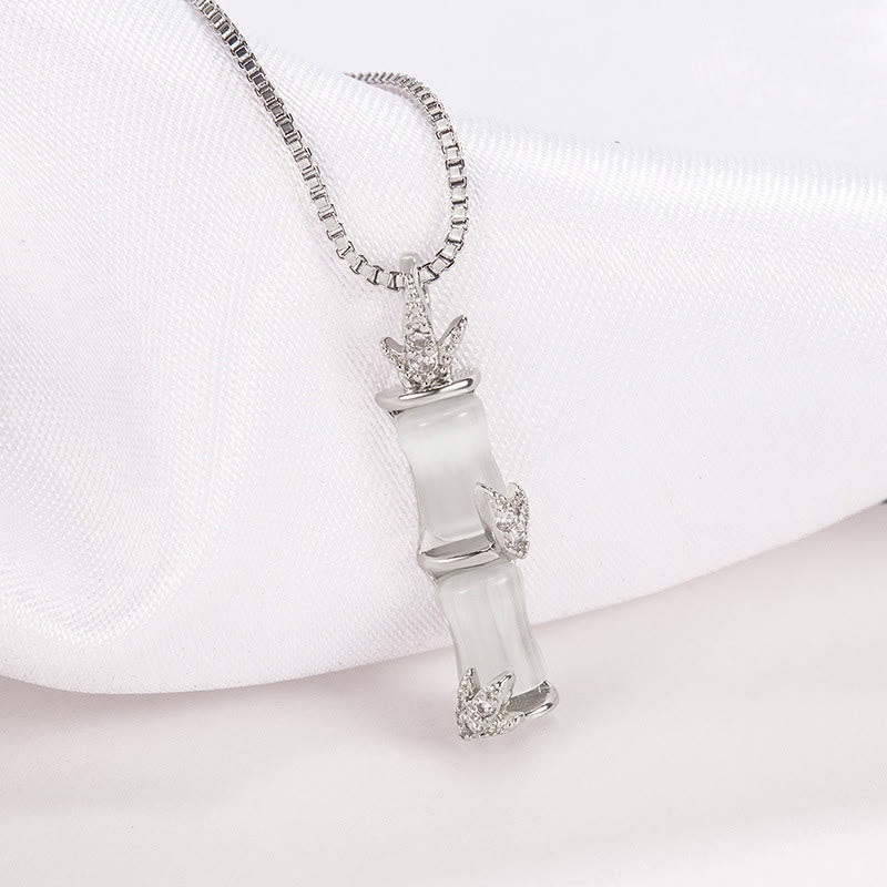 Nimara Ritual Chalcedony Bamboo Pattern Harmony Necklace Pendant