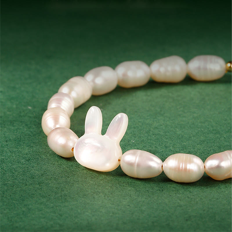 Nimara Ritual Natural Pearl Cute Rabbit Sincerity Bracelet
