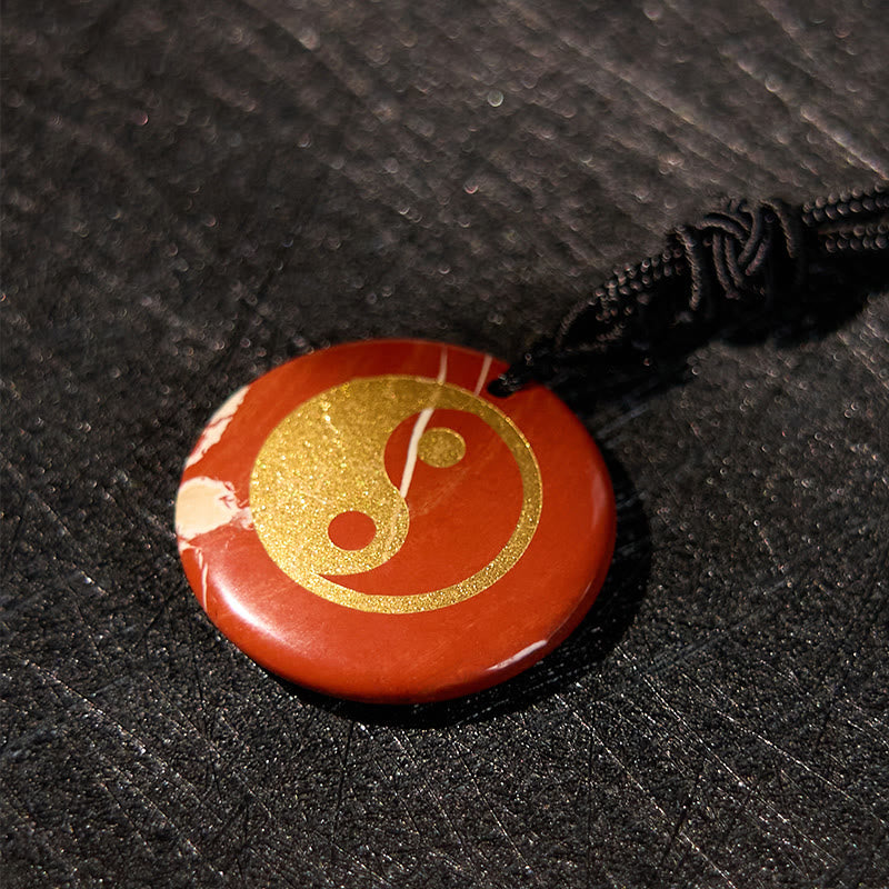 Nimara Ritual Various Crystal Amethyst Tiger Eye Green Aventurine Yin Yang Spiritual Necklace Pendant