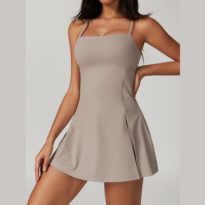 Nimara Ritual Solid Backless Tennis Yoga Women Sports Dress