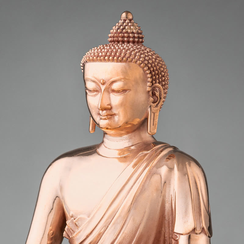 Nimara Ritual Gautama Shakyamuni Buddha Figurine Serenity Copper Statue Home Decoration