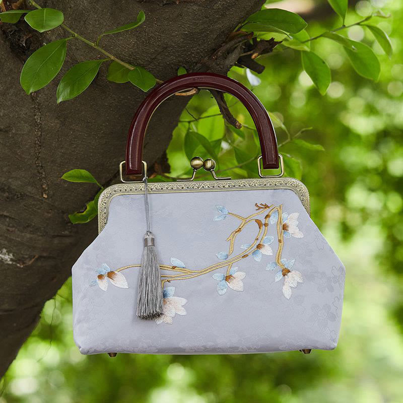 Nimara Ritual Flower Embroidery Handbag Crossbody Bag