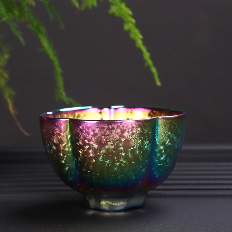Nimara Ritual Rainbow Color Jianzhan Ceramic Teacup Kung Fu Tea Cup Bowl