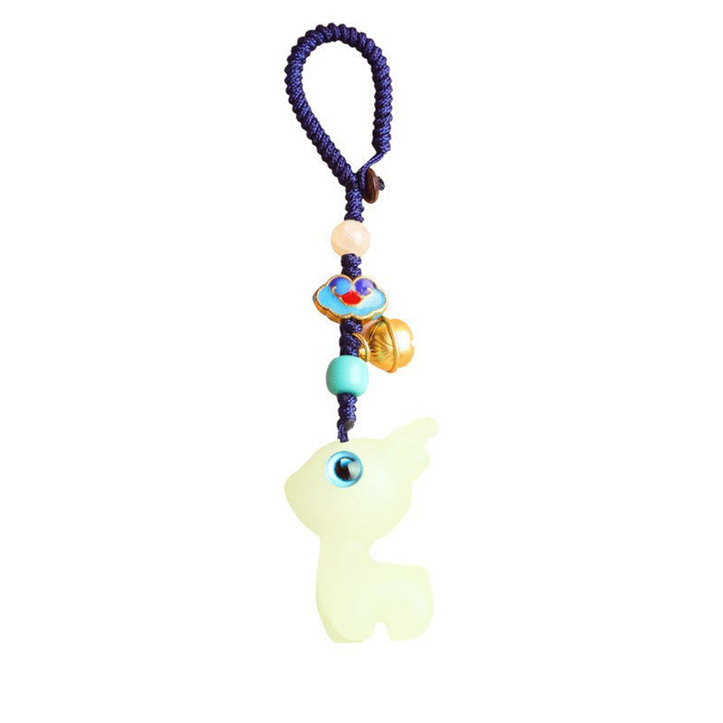 Nimara Ritual Mini Cute Deer Glowstone Luminous Lucky Deer Energy Key Chain Phone Car Hanging Decoration