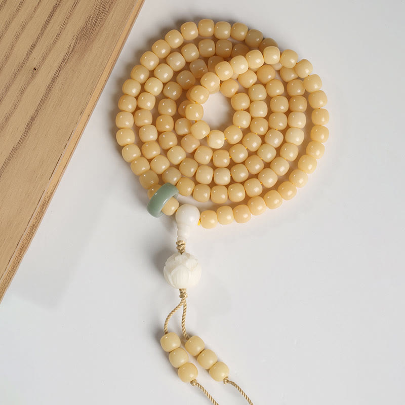 Nimara Ritual Natural Bodhi Seed Lotus Dzi Bead Peace Harmony Charm Bracelet