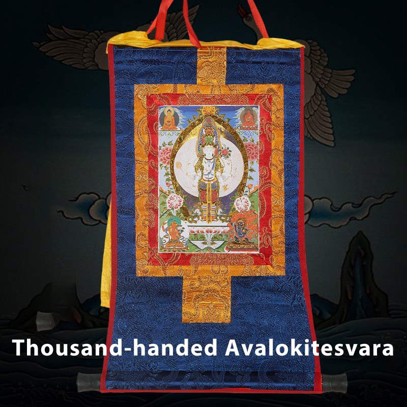 Nimara Ritual Tibetan Framed Thangka Blessing Protection Decoration
