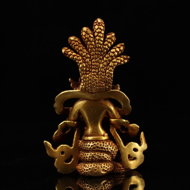 Nimara Ritual Bodhisattva Nagarjuna Protection Copper Statue Decoration