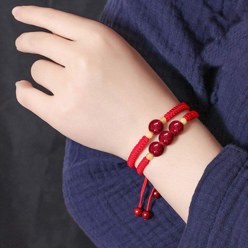 Nimara Ritual Cinnabar Blessing Red String Bracelet For Kids