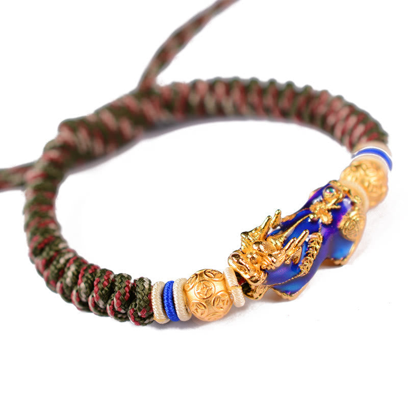 Nimara Ritual Feng Shui PiXiu Color Change Copper Coin Beads Wealth String Bracelet