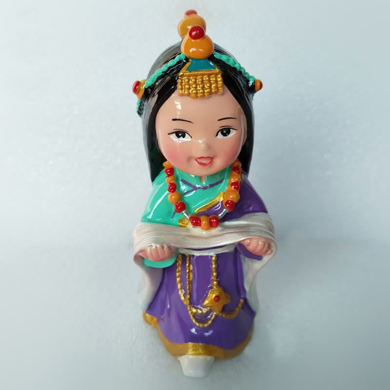 Nimara Ritual Hand Painted Tibetan Figures Creative Home Office Car Decoration Ornament